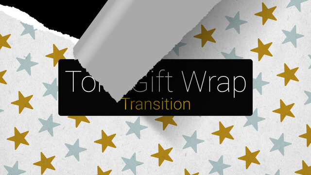 Torn Gift Wrap Paper Transition