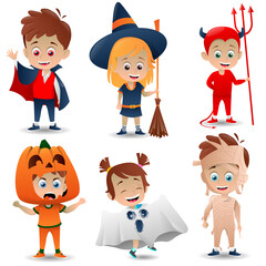 Variety halloween costumes kids