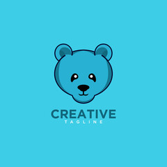 Creative panda .Logo design vector template.