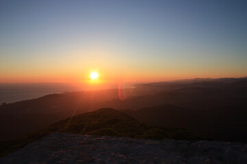 sunrise over the mountains