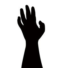 a hand silhouette vector
