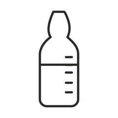 vaccine research science bottle medicine pharmacy line icon