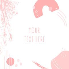 Stoffe zum Nähen Hand drawn abstract background.Various shapes and doodle objects.Simple modern trendy background template with copy space for text. Social media stories and post creative vector illustration.
