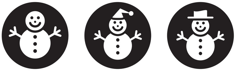 BONHOMME DE NEIGE NOIR ET BLANC