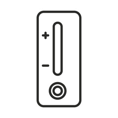 vaccine research science digital thermometer line icon