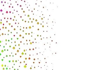 Light Multicolor, Rainbow vector pattern with symbol of cards.