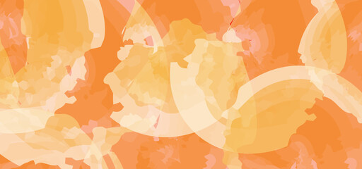 Orange watercolor background design texture vector