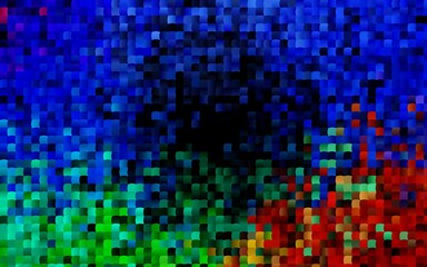 Dark BLUE vector pattern in square style.