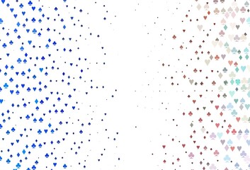 Light Multicolor, Rainbow vector pattern with symbol of cards.