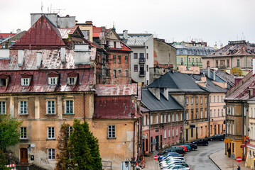Fototapeta na wymiar A panorama of Lublin Old Town, Poland