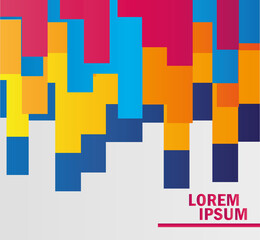 background colored shapes trendy pattern style design