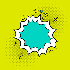 Vector colorful comic book background with blank white speech bubbles, halftone in pop art comics style