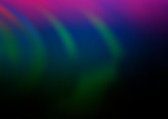Dark Multicolor, Rainbow vector glossy bokeh pattern.