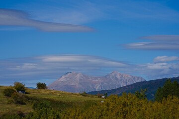 Fototapeta premium Stratus Cloud formations in the Apennines 