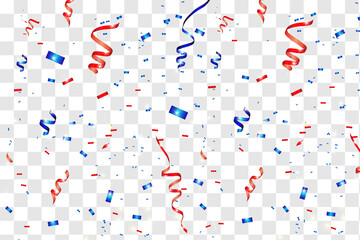 Vector confetti. Festive illustration. Party popper isolated on transparent background