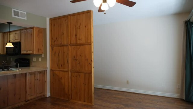 Interior pan of an empty condo or apartment