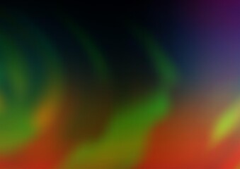 Dark Multicolor, Rainbow vector modern bokeh pattern.