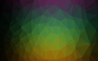 Obraz premium Dark Multicolor, Rainbow vector polygonal template.