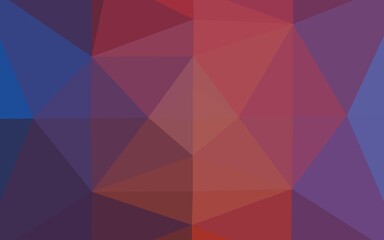 Dark Blue, Red vector polygonal template.