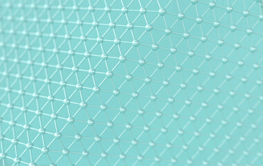 Fototapeta premium Abstract lines and spheres structure. Detailed geometrical ornament. Fantasy fractal texture. 3d rendering, pastel colors