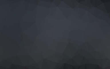 Dark Black vector polygon abstract backdrop.