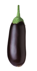 Fresh ripe purple eggplant isolated on white