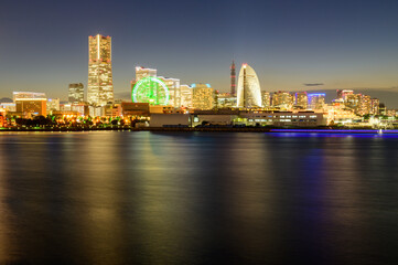 Fototapeta na wymiar 神奈川県　横浜市　みなとみらい　夜景