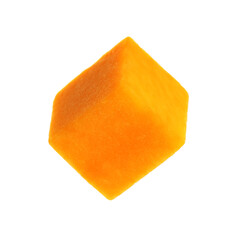 Piece of ripe orange pumpkin isolated on white
