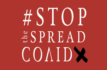 Stop The Spread Covid19 Text 