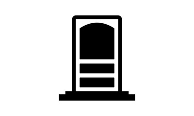 Single door illustration vector