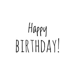 Happy Birthday Word Illustration Lettering