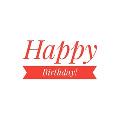 Happy Birthday Word Illustration Lettering