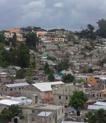 Fototapeta na wymiar Pequeña favela en Santo Domingo, Republica Dominicana.