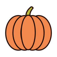 pumpkin vegetable fresh harvest line fill icon
