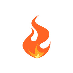 Simple vector flame icon in flat style