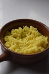 Yellow rice in casserole