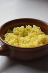 Yellow rice in casserole