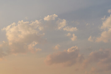 Sky with clouds before sunset, Nature background