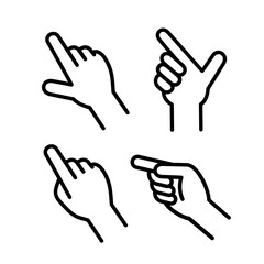 Obraz na płótnie Canvas Hand sign. Forefinger pointing up.