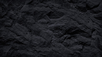  Dark stone background. Black rock texture. Mountain surface. Close-up. Stone wall. Volumetric...