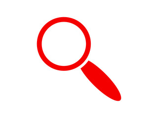 red magnifying glass