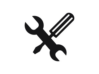 working tools screwdriver and wrench