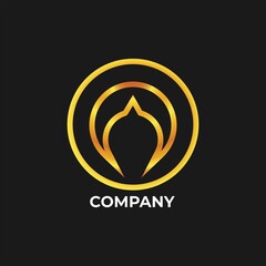 elegant gold line swallow logo