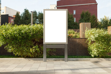 Advertising billboard stand mock up on the street.