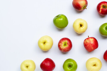 Fresh apples on white background.