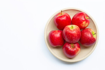 Fresh apples on white background.