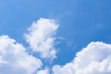 Naklejka na ściany i meble Blue sky background with clouds. Sky of Brazil