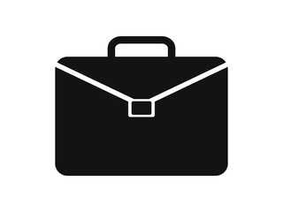 black suitcase isolated on white