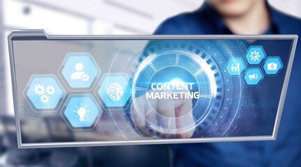 Business, Technology, Internet and network concept. Digital Marketing content planning advertising strategy concept.