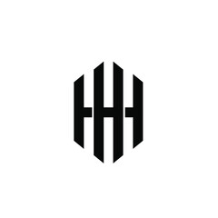 hh monogram initial logo vector flat illustration isolated design white background